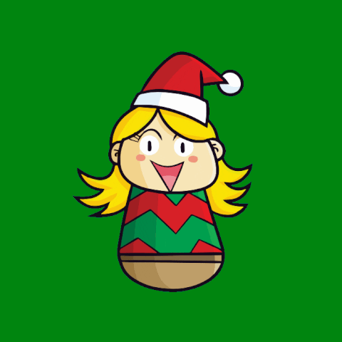 GIF动图抠图前效果展示，纯色背景的卡通GIF动图抠图